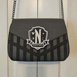Loungefly Wednesday Nevermore Crossbody Bag (NWOT)